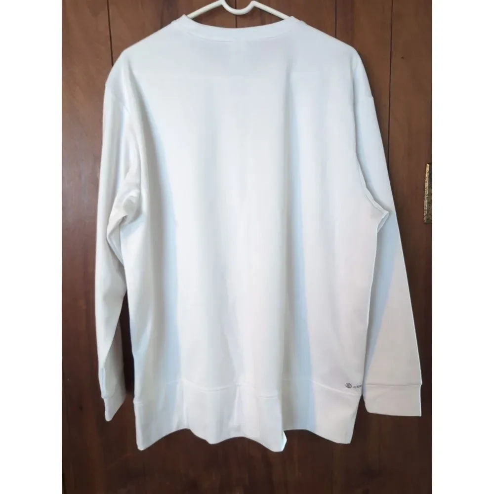 ADIDAS White AEROREADY  Training Zip Sides‎ Long Sleeve Training SweatSHIRT XL
